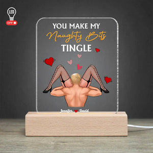 Couple, You Make My Naughty Bits Tingle, Personalized Led Light, Couple Gifts - Led Night Light - GoDuckee