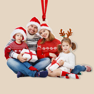 Family -Custom Photo Acrylic Ornament- Gift For Christmas- Christmas Ornament - Ornament - GoDuckee
