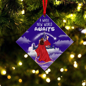 A Whole New World Awaits, Personalized Graduation Ornament, PW17-01OHPU280923TM, Graduation Gift, Christmas Ornament - Ornament - GoDuckee