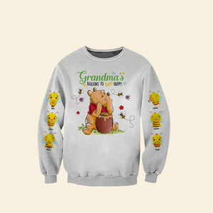 Grandma's Reasons To Bee Happy-Personalized Shirt 3DAP-04naqn270923 - AOP Products - GoDuckee
