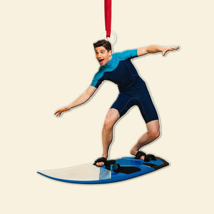 Personalized Custom Photo Ornament, Christmas Gift For Surfing Lovers, 07PGPO031023 - Ornament - GoDuckee