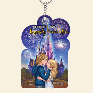 Personalized Gifts For Couple Keychain They Lived Happily 03htqn020224pa - Keychains - GoDuckee