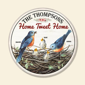 Family, Home Tweet Home, Personalized Wood Sign, Gifts For Family - Wood Sign - GoDuckee