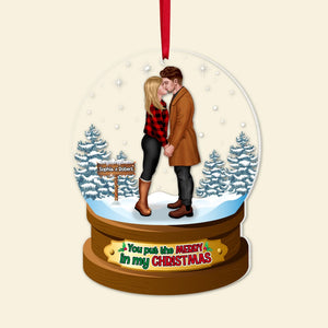 Couple, You Put The Merry In My Christmas, Personalized Ornament, Christmas Gifts For Couple - Ornament - GoDuckee