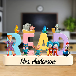 Cartoon Teacher Plaque - Personalized Gifts For Teacher 05natn270525 - Shaped Plaques - GoDuckee