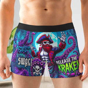 Funny Gifts For Him Pirates Men's Boxers 04xqtn050225 Release The Kraken - Boxer Briefs - GoDuckee
