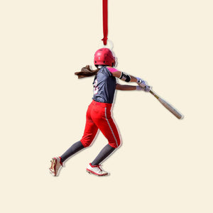 Personalized Custom Photo Ornament, Christmas Gift For Baseball Lovers - Ornament - GoDuckee