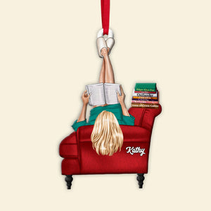 The Reader, Personalized Book Title Ornament, Christmas Gifts For Book Lovers - Ornament - GoDuckee