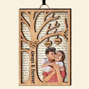 Custom Photo Gifts For Couple Wood Sign Always & Forever - Wood Signs - GoDuckee