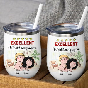 Excellent Would Bang Again - Personalized Couple Mug - Gift For Funny Couple - Coffee Mug - GoDuckee