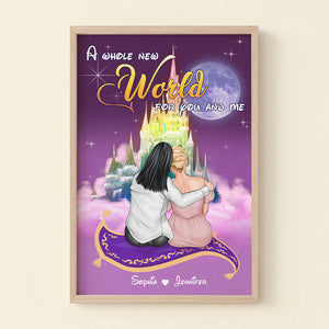 Couple, A Whole New World For You And Me, Personalized Poster, Couple Gifts, 01DNPO140623TM - Poster & Canvas - GoDuckee