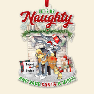 The Couple, Let's Be Naughty, Personalized Ornament, Christmas Gifts For Couple, 01OHPO141123 - Ornament - GoDuckee
