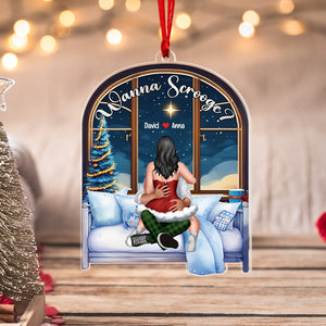 Wanna Scrooge? Personalized Couple Ornament, Christmas Gift For Couple - Ornament - GoDuckee