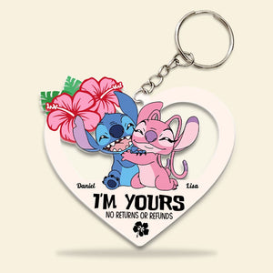 I'm Yours No Returns Or Refunds, Personalized Keychain, Gift For Couple 05ACHN210623 - Keychains - GoDuckee