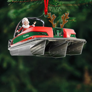Pontoon-Personalized Acrylic Ornament- Gift For Him/ Gift For Her- Christmas Gift- Pontoon Ornament - Ornament - GoDuckee