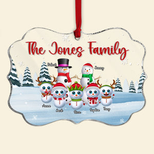 Family, The Snowman Family, Personalized Acrylic Ornament, Christmas Gifts For Family - Ornament - GoDuckee