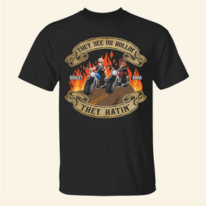 They See Us Rollin, Personalized Shirt, Valentine Gifts, Gifts For Couples, 04TOPO291123DA - Shirts - GoDuckee