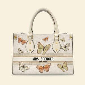 Personalized Leather Bag- Valentine Day Gift For Wife- Couple Gift - Leather Bag - GoDuckee