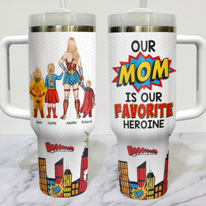 Personalized Gifts For Mom Tumbler Our Mom Is Our Favorite 06ohqn300324pa - Tumbler Cups - GoDuckee