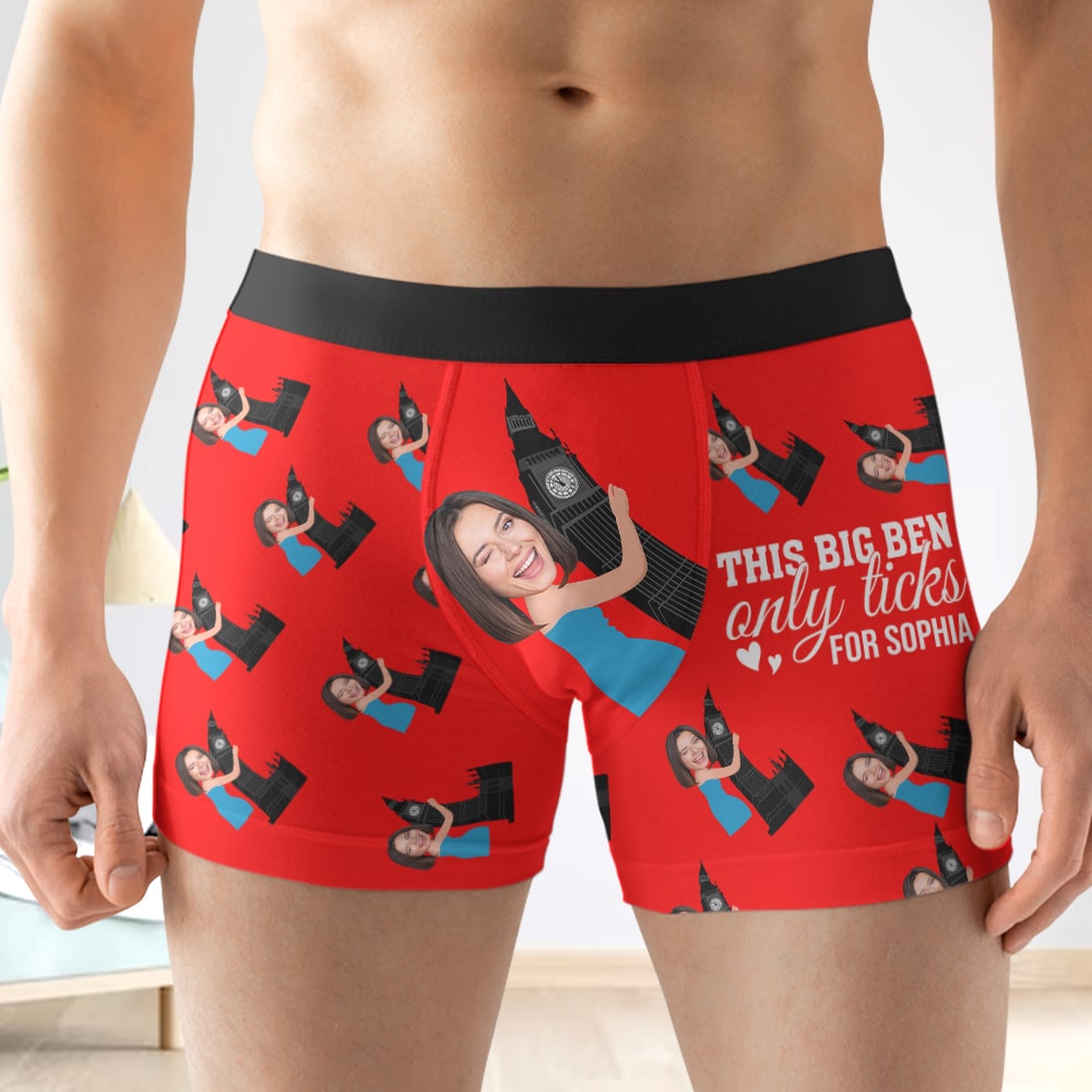 Personalized Gifts For Him Men Boxer Briefs This Big Ben Only Ticks For You - Boxer Briefs - GoDuckee