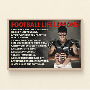Football Life Lessons, Custom Photo Canvas Print, Gift For Football Lover - Poster & Canvas - GoDuckee