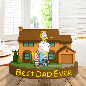 Personalized Gifts For Dad Plaque Best Dad Ever 05totn140425pa - Shaped Plaques - GoDuckee