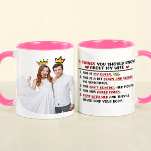 Couple, 5 Things You Should Know About My Wife, Personalized Mug, Valentine Gift, Couple Gift - Coffee Mug - GoDuckee