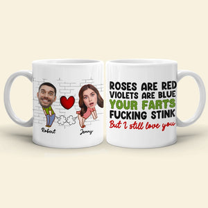 Fart Couple, Personalized Coffee Mug, Valentine Gifts, Gifts For Couples - Coffee Mug - GoDuckee