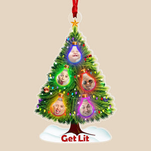 Custom Photo Ornament, Christmas Tree Acrylic Ornament, Gift For Family - Ornament - GoDuckee