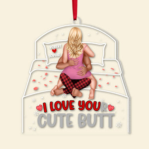 I Love You, Personalized Couple Ornament, Christmas Gifts For Couple - Ornament - GoDuckee