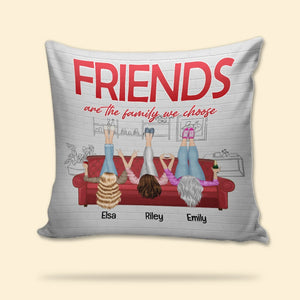 Friends Are The Family, Personalized Pillow, Gifts For Friends - Pillow - GoDuckee