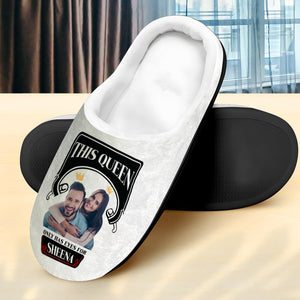 Couple, This Queen Only Has Eyes For, Personalized Home Slippers, Valentine Gift, Couple Gift, 02TOPU030124 - Shoes - GoDuckee
