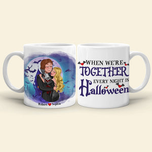 Couple, When We're Together Every Night, Personalized Coffee Mug, Halloween Gifts For Couple - Coffee Mug - GoDuckee