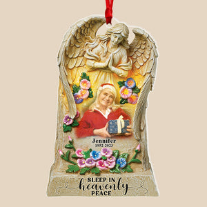Sleep In Heavenly Peace- Personalized Acrylic Ornament- Christmas Gift-Memorial Ornament - Ornament - GoDuckee