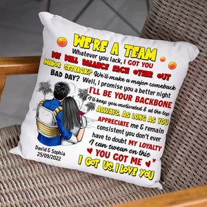 I Got Us, I Love You Personalized Square Pillow CC-02QHTN050723HH, Gift For Couple - Pillow - GoDuckee