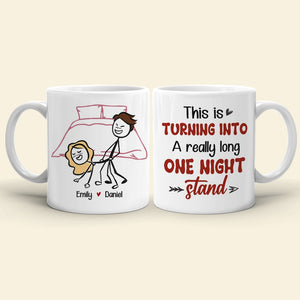 Couple, This Is Turning Into A Really Long One Night Stand, Personalized Mug, Couple Mug - Coffee Mug - GoDuckee
