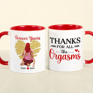 Couple, Thanks For All, Personalized Accent Mug, Christmas Gifts For Couple - Coffee Mug - GoDuckee