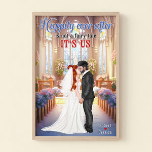 Happily Ever After Is Not A Fairy Tale-Personalized Canvas Print- Couple Gift - Poster & Canvas - GoDuckee