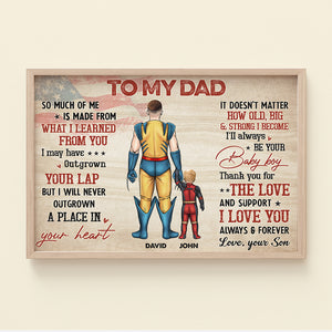 We Love You Dad 05NAHN040523TM Personalized Dad Hero Canvas Poster Print - Poster & Canvas - GoDuckee
