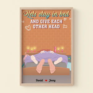 Personalized Gift For Couple Poster Lets Stay In Bed - Poster & Canvas - GoDuckee