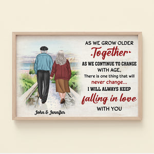 As We Grow Old Together, Gift For Couple, Personalized Poster, Old Couple Poster, Couple Gift - Poster & Canvas - GoDuckee