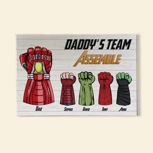 Daddy's Team, Personalized Canvas Print, Gift For Dad, 02NAPO181223HA - Poster & Canvas - GoDuckee