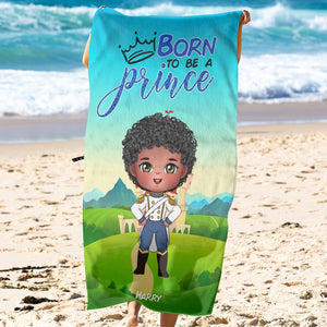 Born To Be Princess, Personalized Beach Towel TZ-02PGPU121023HA, Gift For Kids - Beach Towel - GoDuckee