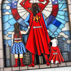 Personalized Gift For Mom Suncatcher, Strong Mom 02QHLU080325PA - Ornament - GoDuckee