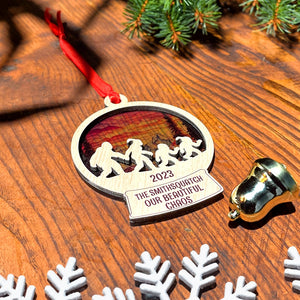 Big Foot family, Personalized 2 Layer Mix Ornament, Gifts For Family, Unique Christmas Gifts, Christmas Tree Decorations - Ornament - GoDuckee