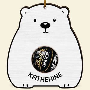 Kids Christmas Chocolate Holder-Personalized Wood Ornament- Gift For Kids- Christmas Ornament - Ornament - GoDuckee