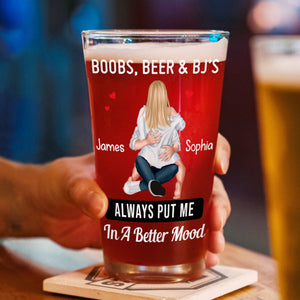 Personalized Gifts For Couple Beer Glass 03nadc170724 Naughty Couple Together - Beer Glasses - GoDuckee