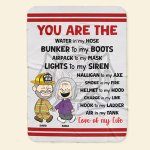 Personalized Gifts For Firefighter Couple Blanket 02qhtn080125da - Blanket - GoDuckee