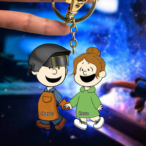 Personalized Gifts For Couple Keychain, Custom Job Costume 01qhqn130125hg - Keychains - GoDuckee