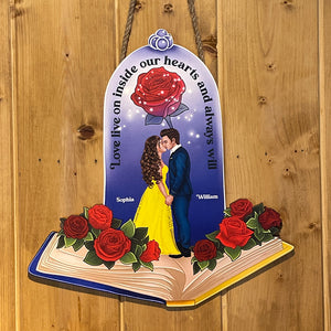 Personalized Gifts For Couple Wood Sign Love Live On Inside Our Hearts And Always Will 01OHDT150224PA - Wood Signs - GoDuckee